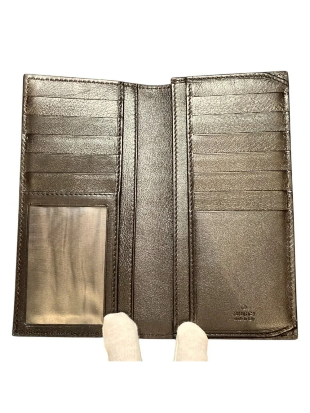Gucci Guccissima Bifold Wallet Calf Leather Nylon